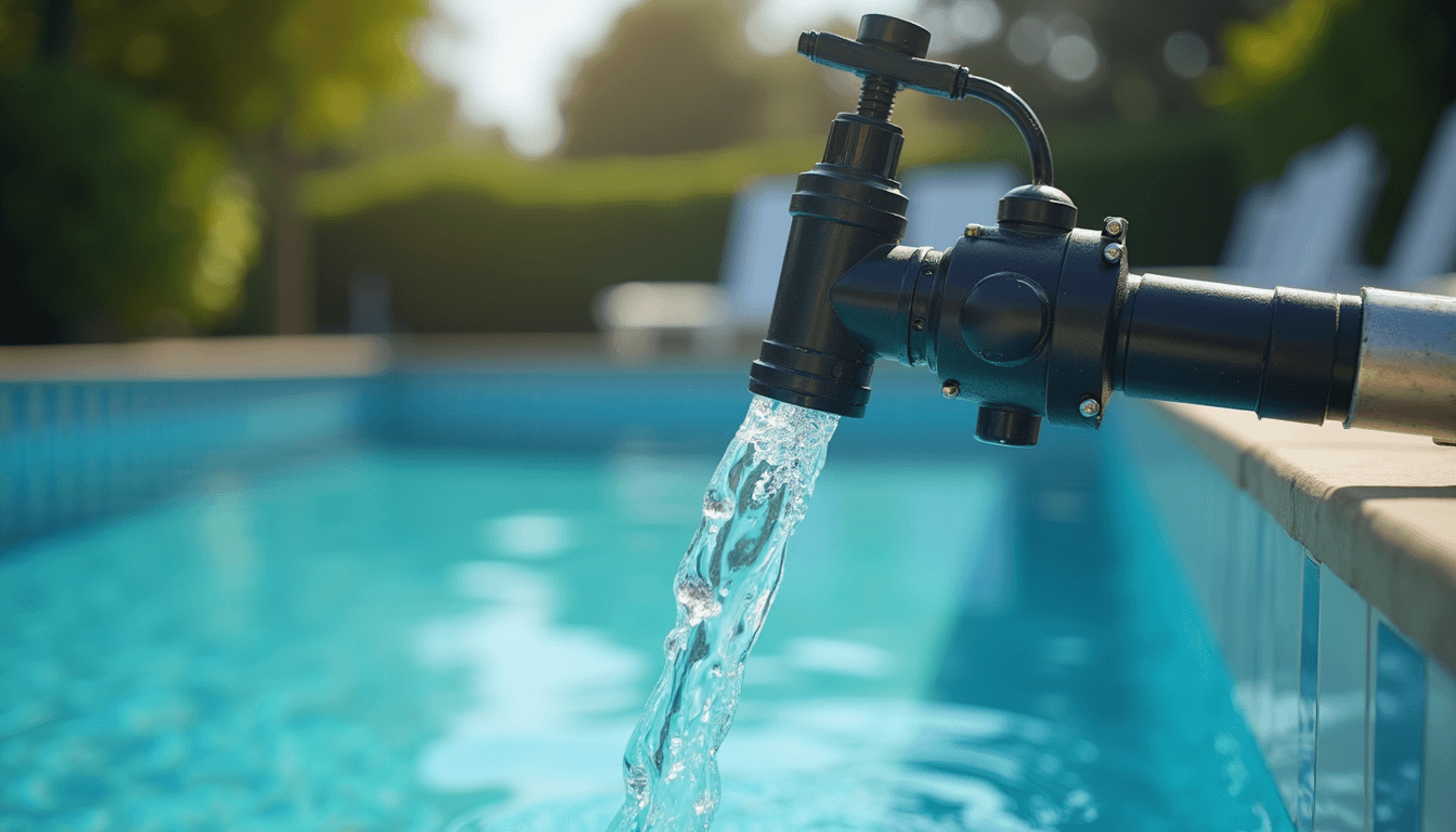 Pool pump maintenance in progress