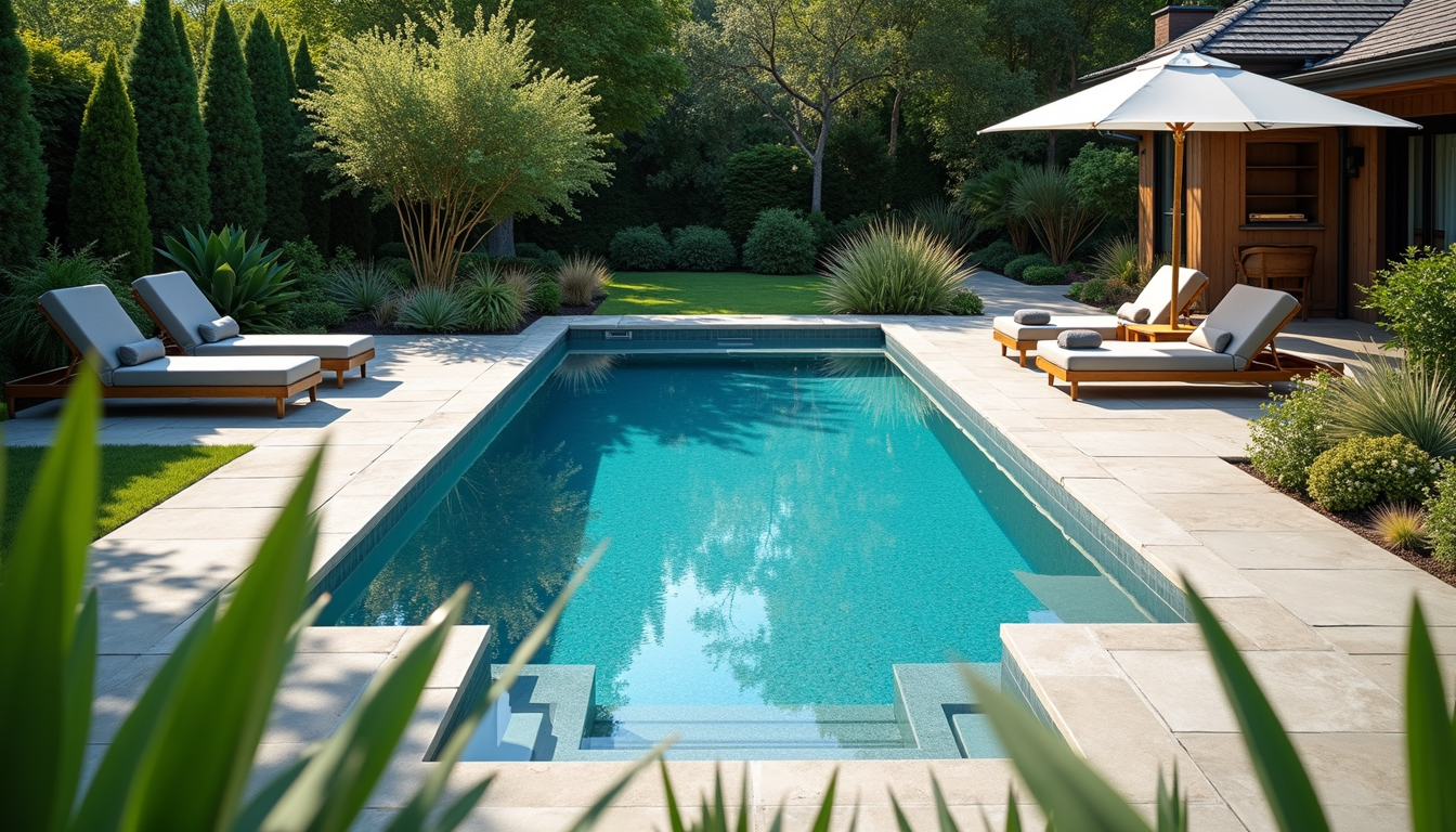 Completed backyard pool designed with expert consultation