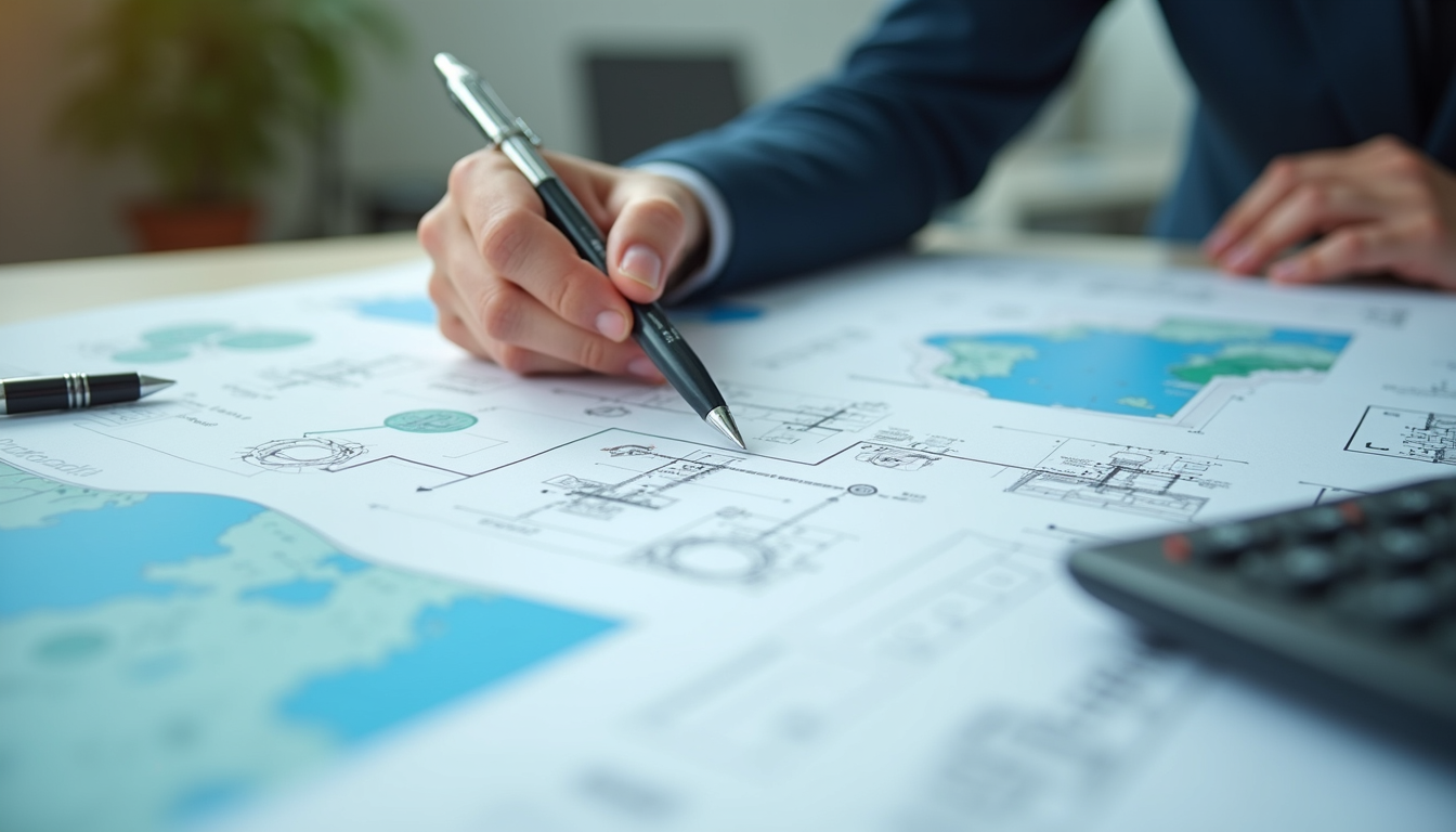 Pool design plan during a consultation session