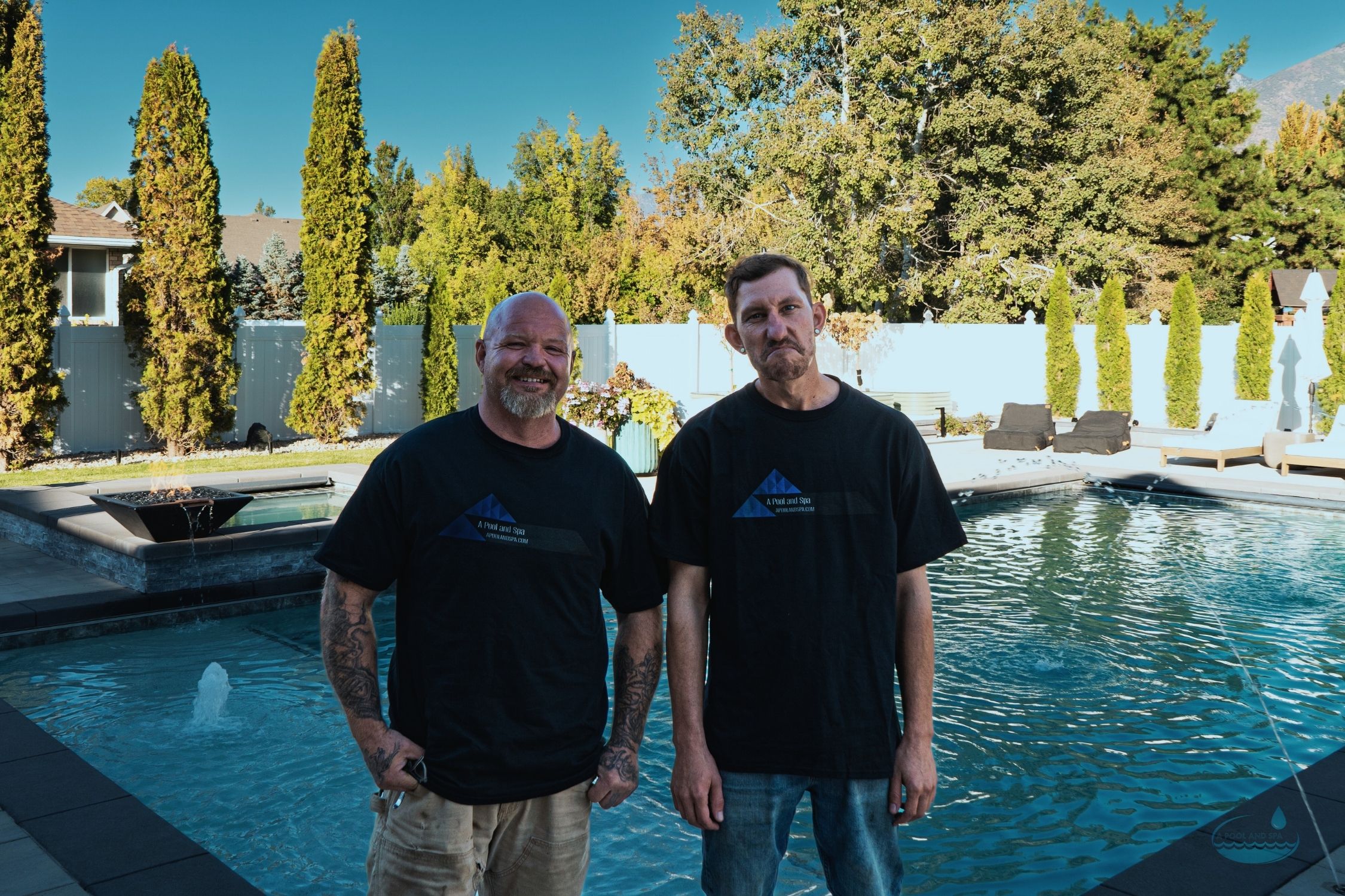 Brandon and Shawn Crew Members A Pool and Spa