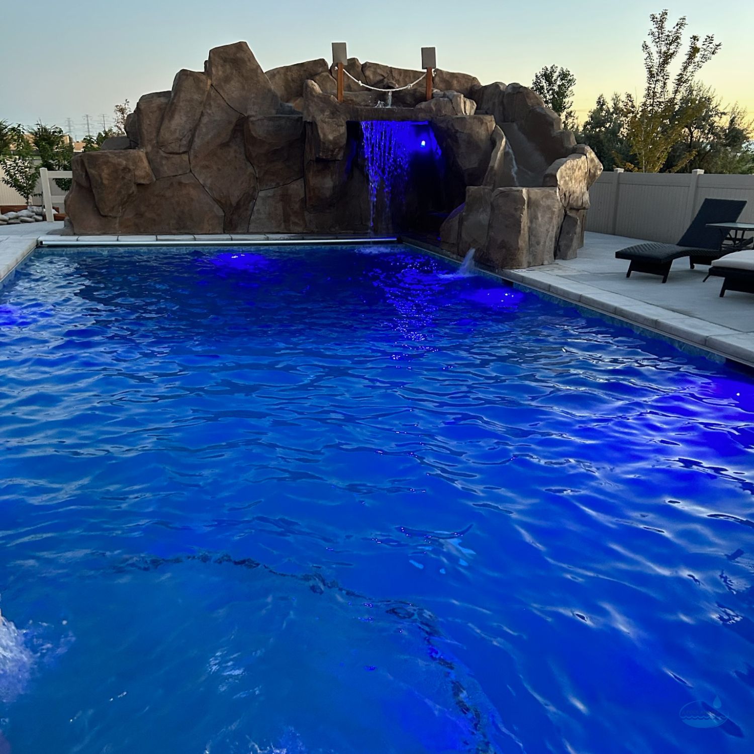 Deck Jets and Water Effects That Enhance Nighttime Use - A Pool and Spa