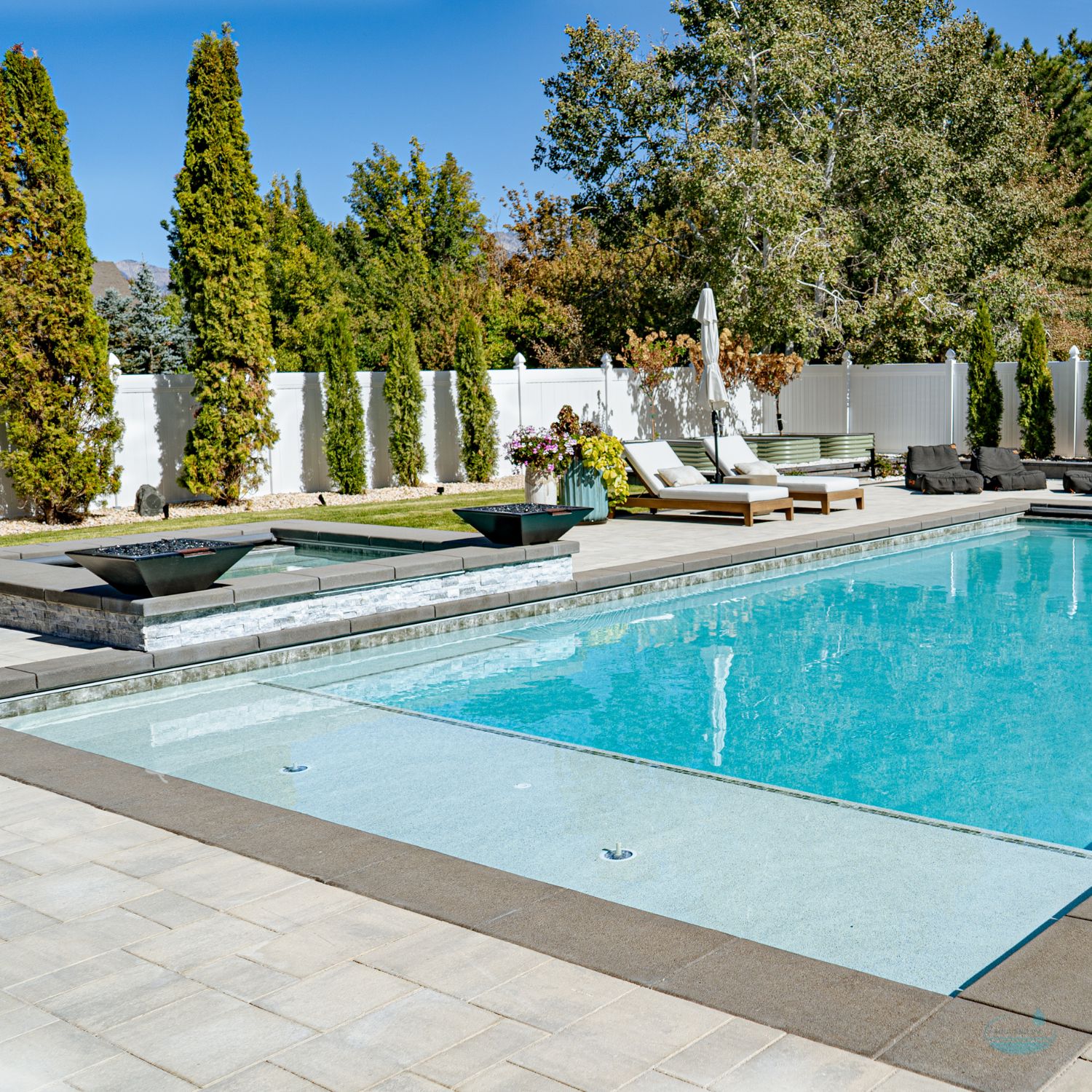 Tanning Shelves and Interactive Shallow Water Features - A Pool and Spa